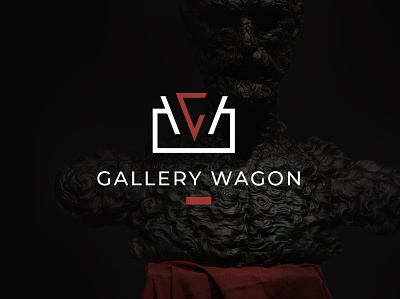 Gallery Wagon branding design flat icon illustrator lettering logo minimal typography vector