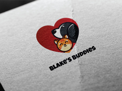 Blake's Buddies Logo design animal care cat clinic cute design dog graphic icon illustration kitten logo love pet puppy sign symbol vector vet veterinary