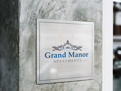 Grand Manor Apartments Logo apartments brand brandind branding and identity clean crown elegant graphic design graphic designer logo logo design luxury design luxury logo manor professional ui vector