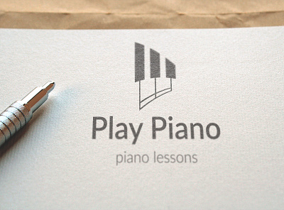 Play Piano Logo Design brand branding and identity clean double meaning flat graphic design graphic designer logo logo design minimal music music logo piano play smart logo ui