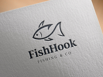 FishHook Logo animal brand brandind branding and identity clean doublemeaning fish fishing fishing hook fishing logo graphic design graphic designer hook logo logo design minimal vector