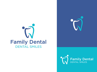 Family Dental Logo brand brandind branding and identity clean dental dental care dentist family graphic design graphic designer logo logo design minimal teeth tooth vector