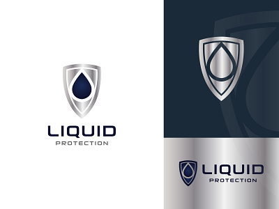 Liquid Protection Logo brand brandind branding and identity cellphone clean flat graphic design graphic designer liquid logo logo design phone protect protection safe screen shield shield logo support vector