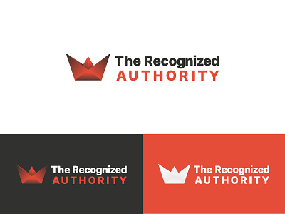 The Recognized Authority authority brand branding and identity clean crown design graphic design logo logo design