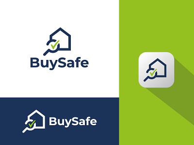 BuySafe Logo Design assured brand branding and identity clean graphic design graphic designer house logo logo design marketing minimal online real estate safe secure smart