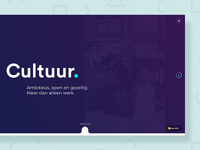 Culture Landing Page culture explore microanimation slide titlescreen website work