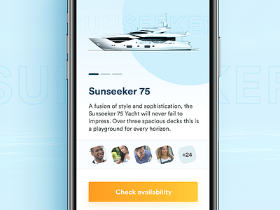 Yacht Rental App app boat mobile rental sailing ui yacht