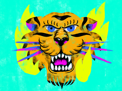 Eye of the tiger character illustration
