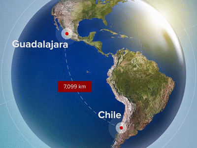 Chile Globe Animation animation chile country gif globe guadalajara planet target travel tv water world