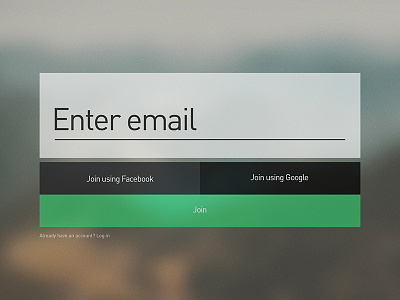 Signup UI blur concept email interface login minimal register ui virtual