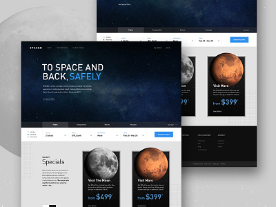 Spaced Challenge Fullpage animation concept homepage space spaced spacedchallenge starts ui ux website