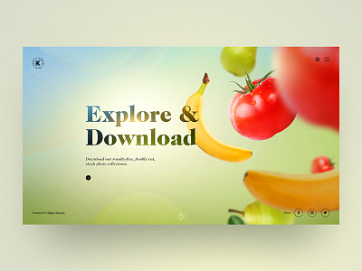 Fruit-Vegie Collections | WIP colorful design fruits interactive photography photos produce stock sunny ui vegetables web