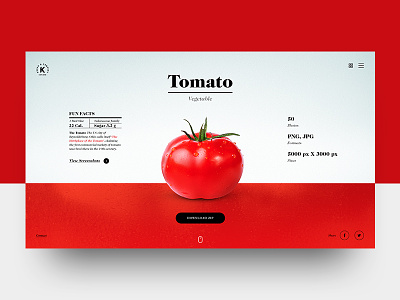 Tomato Page | Concept design label photography tomato ui vegies