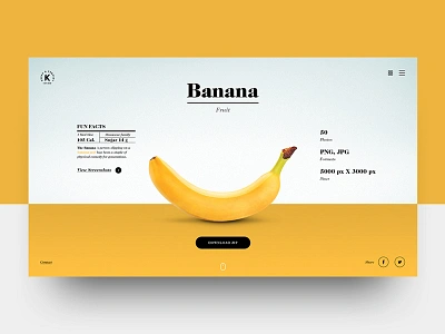 Banana Page | Concept banana design food fruit label photography ui website