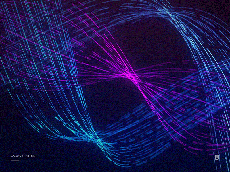 Motion Lines 03 | Retro flow lines motion particles retro tech ui