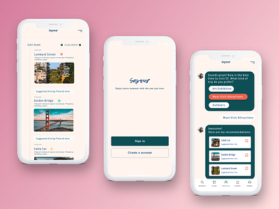 Savour - Smart Plan Travel App app design travel uidesign