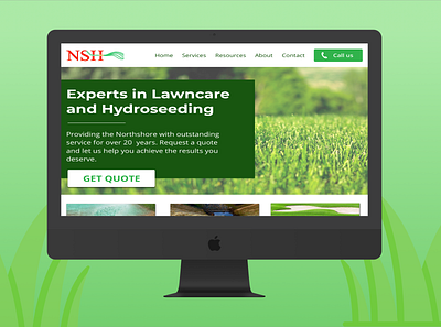 Landing Page Redesign: Lawncare Company design ui ux web site web ux