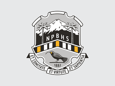 New Plymouth Boys' High School Crest branding design logo