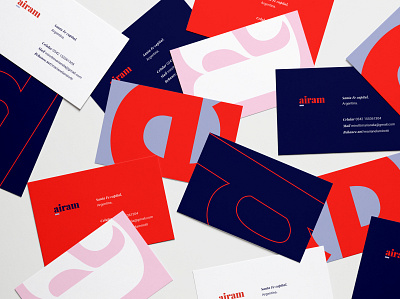 Diseño de tarjetas para Estudio de Diseño Airam branding diseño ui