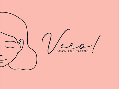 Vero Logo 2 branding design illistration illustration logo minimal art pink logo vector