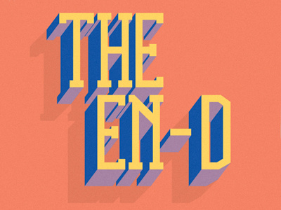 The End. lettering pablo moreno thecasualday type