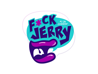 Fck Jerry bold comedy logo retro