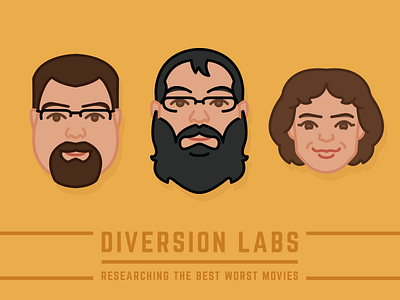 Diversion Labs Movie Group Faces Vol: 2 bright character color drawing face graphic icon illustration portrait self portrait selfie