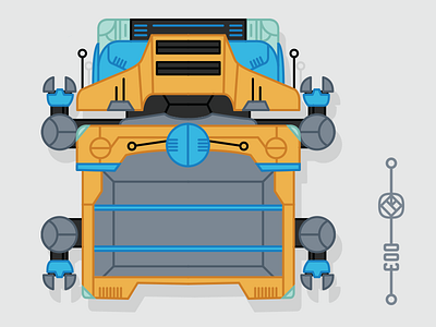 003 Heavy Transport Class bug color drawing flat fun game graphic icon illustration insect retro robot