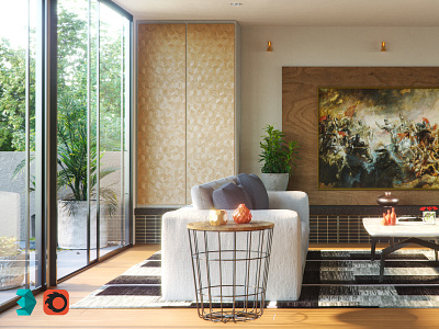Archviz - Living Room 3d 3d art 3d modeling 3dart 3ds max architecture archviz autodesk corona render digital 3d house interior living room megascans photoshop realism urban
