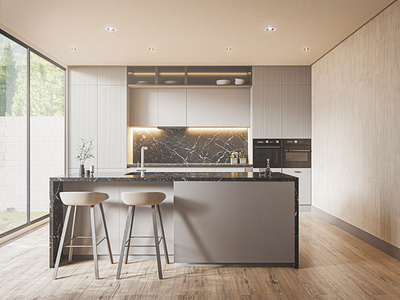 Kitchen 3d 3d art 3d modeling architecture archviz blender3d blender3dart design interior kitchen minimal