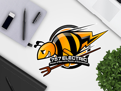 Bee Logo Design bee cartoon illustrator logo vector