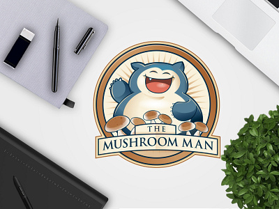 Mushroom cartoon logo