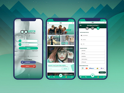 GreenOptics android app app design branding design flat icon illustration ios lettering logo mobile mobile app photoshop specs template typography ui ux vector