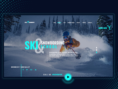 Ski Landing android app design branding design flat illustration illustrator ios landing page logo mobile photoshop ski template typography ui ux vector web website