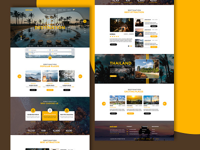 Destination animation branding design destination flat illustration illustrator lettering logo photoshop template tourist travel type typography ui ux vector web website