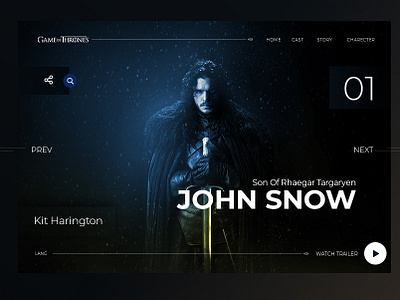 Game Of Thrones branding creative design landing landing page logo photoshop typography ui ux