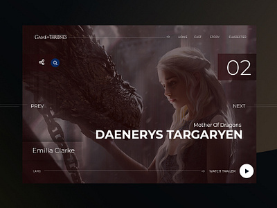 Game Of Thrones brading branding design landing landing page logo typography ui ux