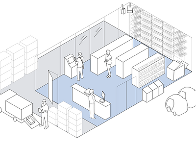 Isometric convenience store illustration isometry