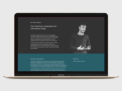 Personal website minimal typography website