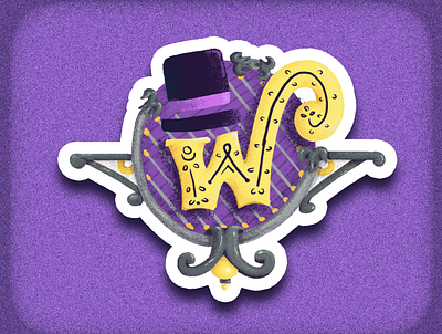 Wonka Badge badge design illustration logo movie movie poster movies poster texture wonka