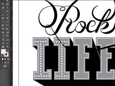 WIP type poster lettering music poster rocknroll typography