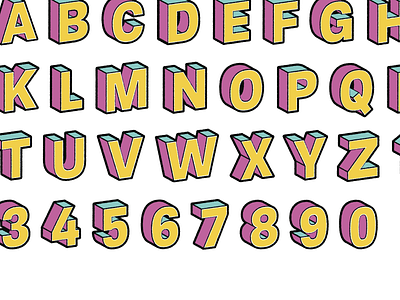 3D Alphabet 3d 3d type design graphic design illustration letters typography
