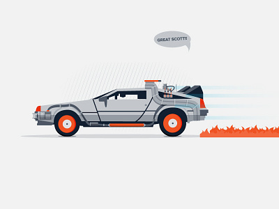 Great Scott! back to the future car delorean icon illustration infographic movies timetravel