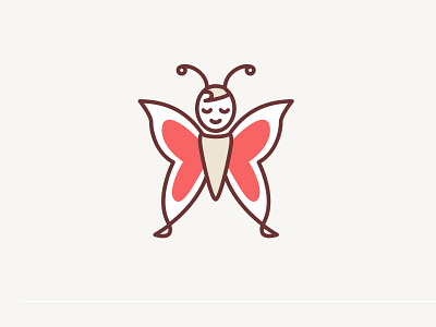 EllieFly Logo branding butterfly charity child children design illustration insect logo non profit vector wings