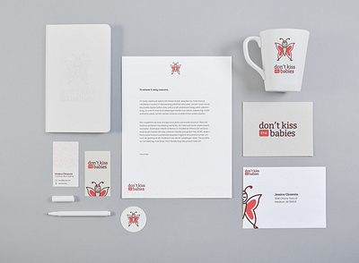DKTB stationary designs brand brand touchpoints branding butterfly charity design graphic design logo logo application non profit print touchpoints