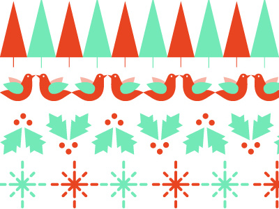 Christmas Pattern bird christmas christmas card holiday illustration pattern snowflake tree