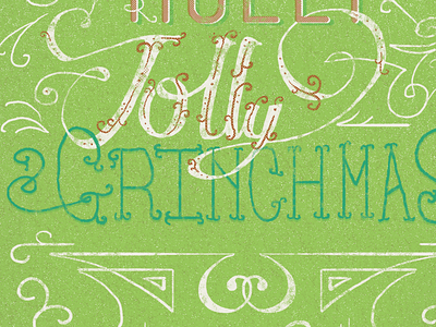 Christmas Card lettering christmas card grinch hand lettering holiday lettering playful typography