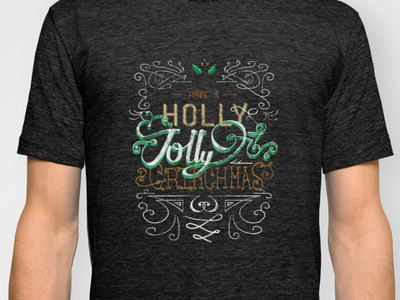 Grinch Lettering on Society6 christmas drseuss hand lettering holiday illustration lettering tshirt typography
