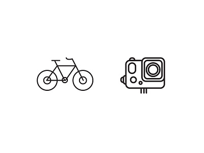 Free Bike and Go Pro Icons bicycle bike design free go pro iconography icons ui ux