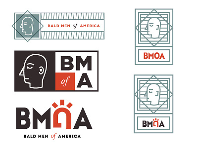 BMOA Logo Options bald branding design fashion identity logo logo mark logotype men style